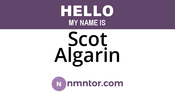 Scot Algarin