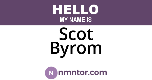 Scot Byrom