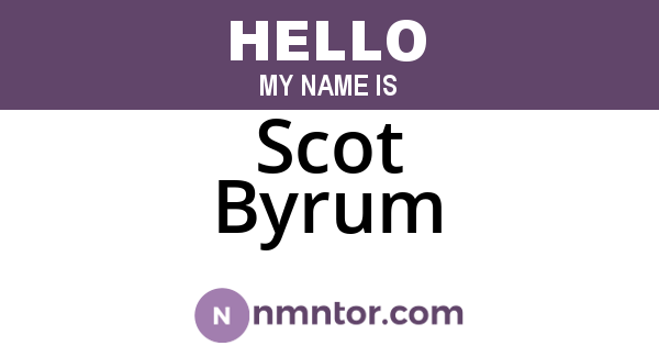Scot Byrum