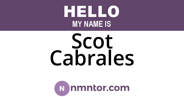 Scot Cabrales