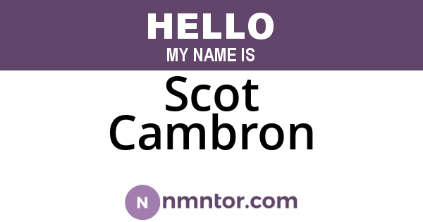 Scot Cambron