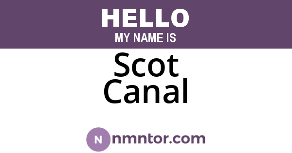 Scot Canal