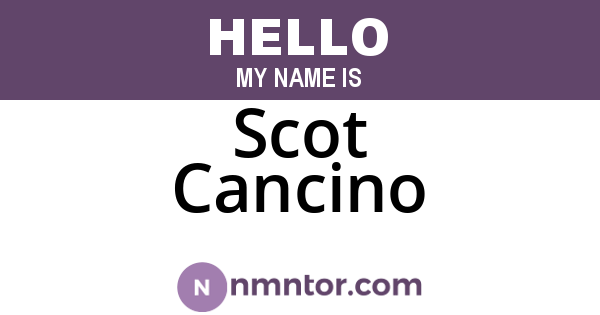 Scot Cancino