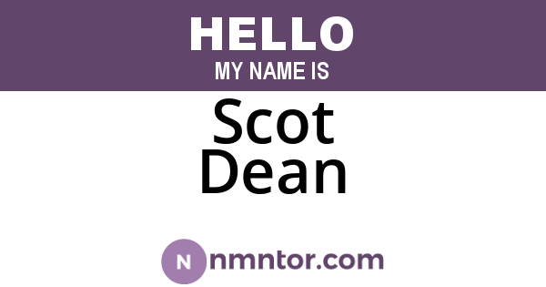 Scot Dean