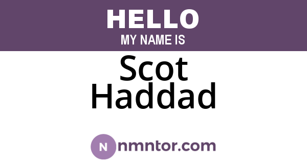 Scot Haddad