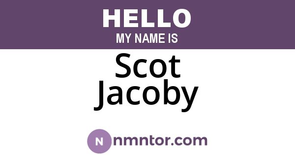 Scot Jacoby