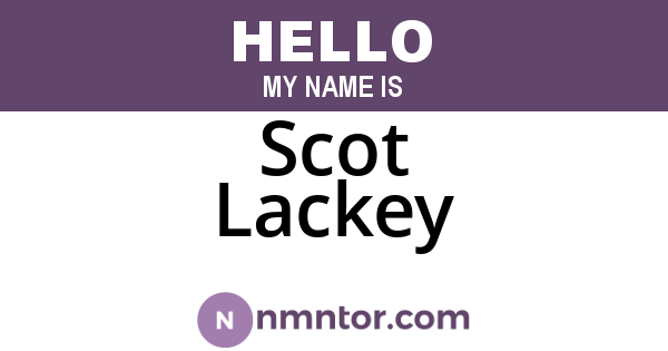 Scot Lackey