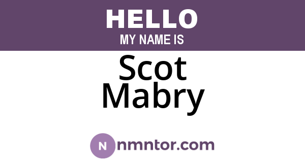 Scot Mabry