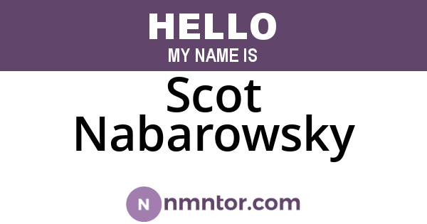 Scot Nabarowsky