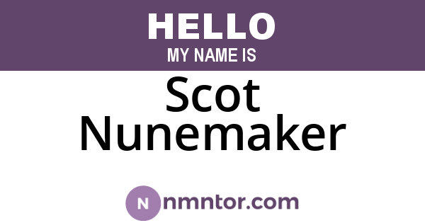 Scot Nunemaker