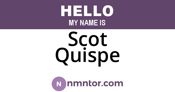 Scot Quispe