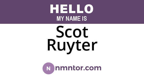 Scot Ruyter