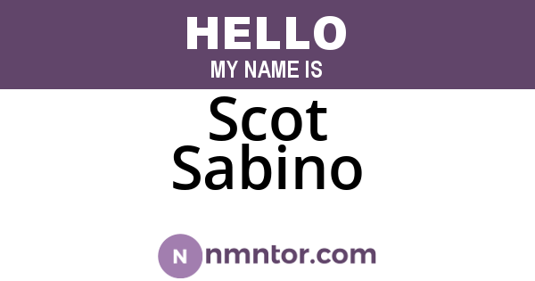 Scot Sabino