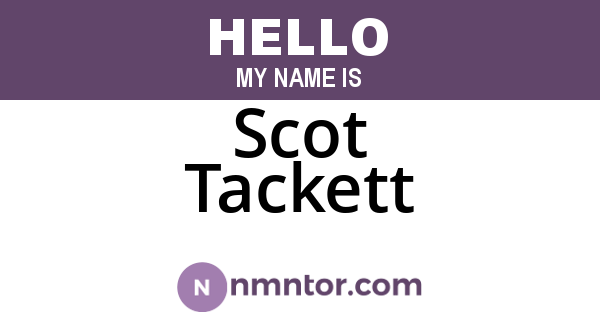Scot Tackett
