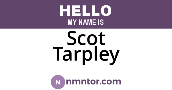Scot Tarpley