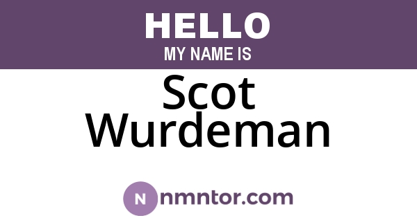 Scot Wurdeman