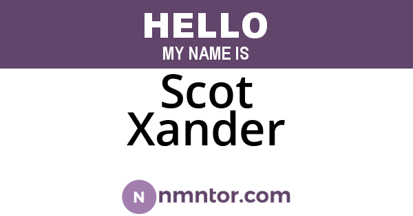 Scot Xander
