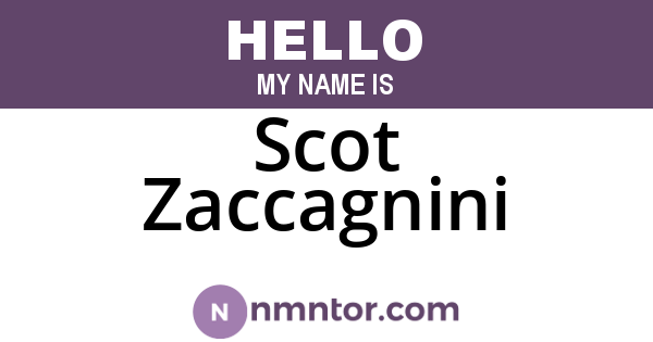 Scot Zaccagnini
