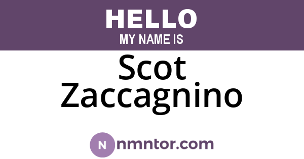 Scot Zaccagnino
