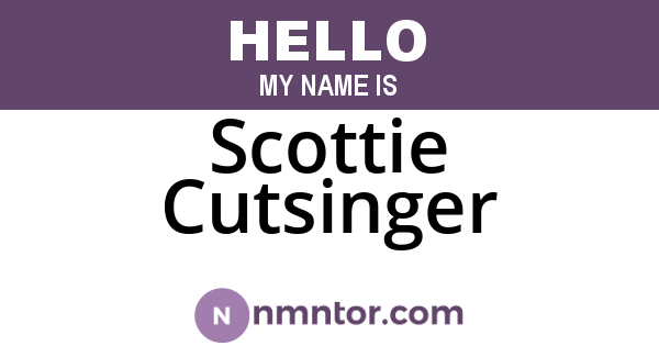 Scottie Cutsinger