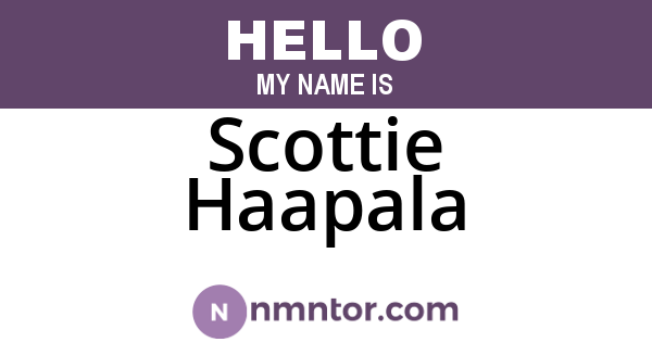 Scottie Haapala