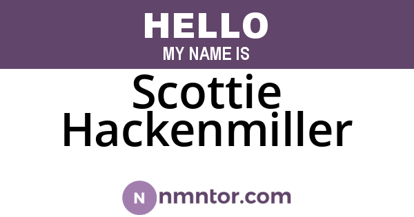 Scottie Hackenmiller