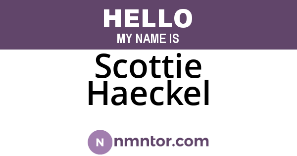 Scottie Haeckel