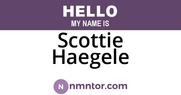 Scottie Haegele