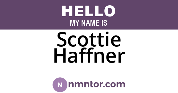 Scottie Haffner