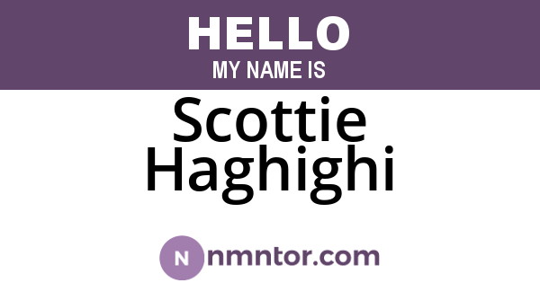 Scottie Haghighi