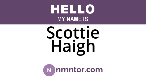 Scottie Haigh