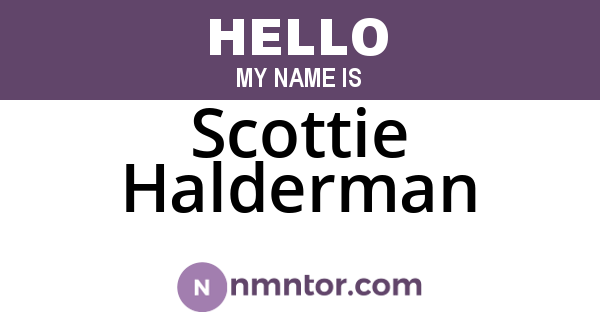 Scottie Halderman