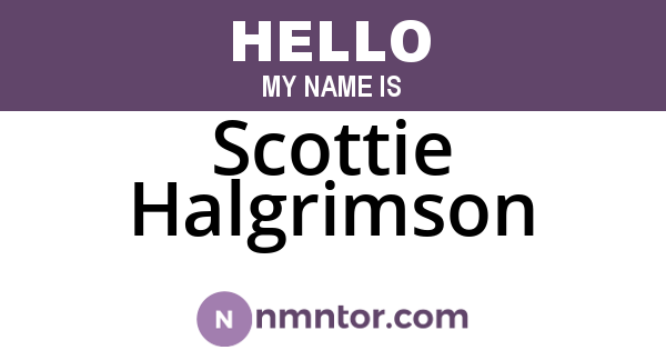 Scottie Halgrimson