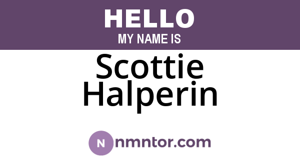 Scottie Halperin