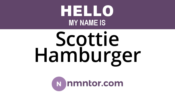 Scottie Hamburger