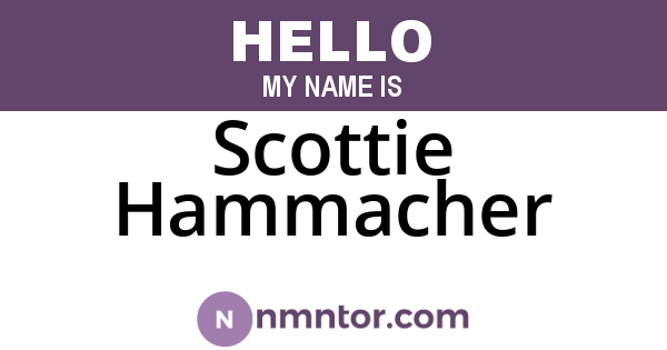 Scottie Hammacher