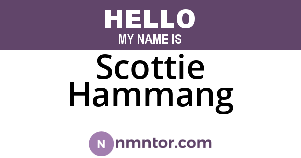Scottie Hammang