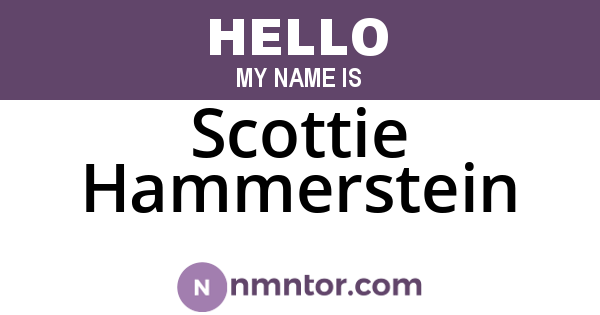 Scottie Hammerstein