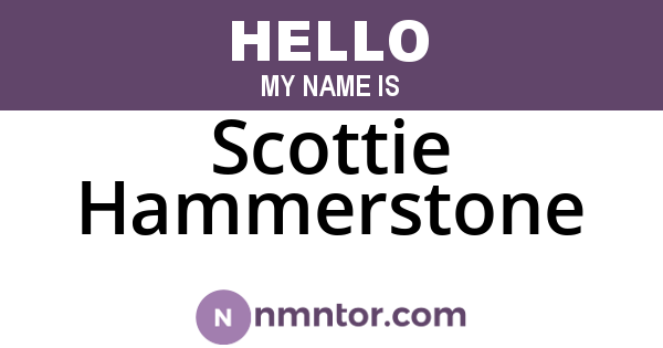 Scottie Hammerstone