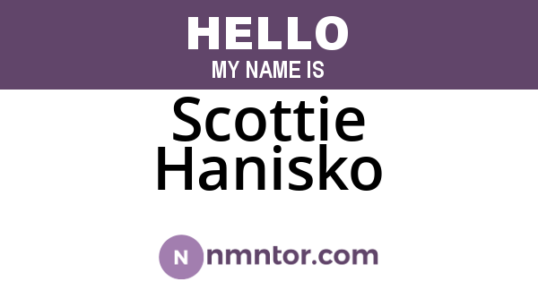 Scottie Hanisko