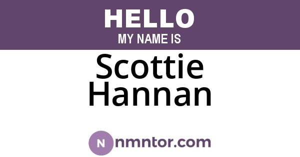 Scottie Hannan