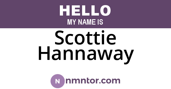 Scottie Hannaway
