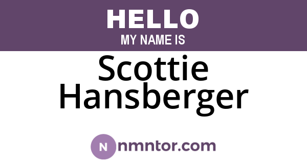 Scottie Hansberger