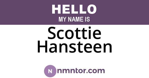 Scottie Hansteen