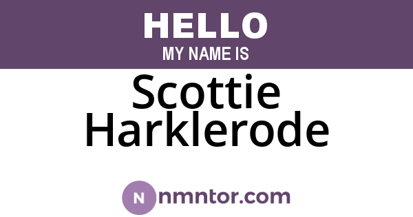 Scottie Harklerode