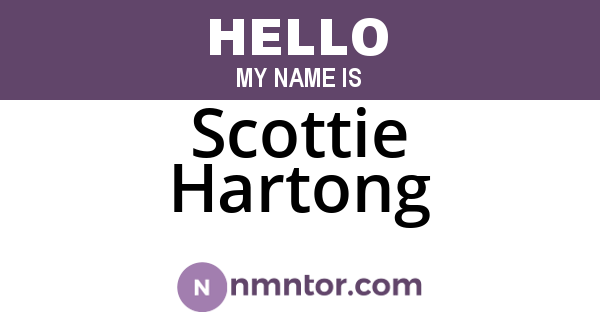 Scottie Hartong
