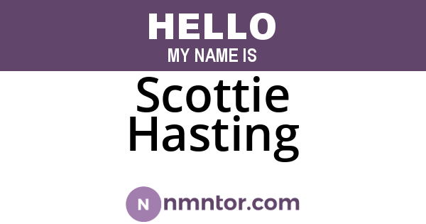 Scottie Hasting
