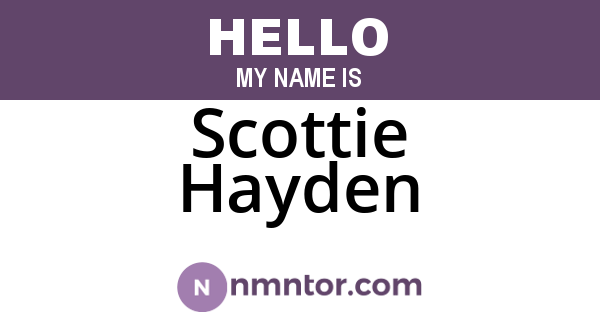 Scottie Hayden
