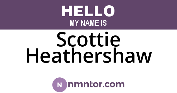 Scottie Heathershaw