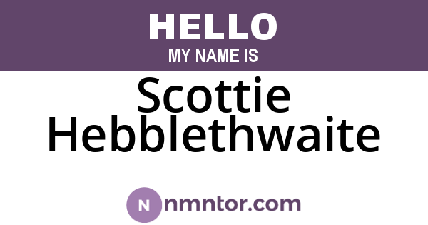 Scottie Hebblethwaite